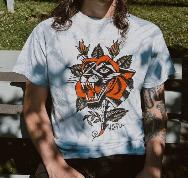 Panther Rose Light Tie Dye Shirt