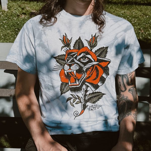Panther Rose Light Tie Dye Shirt